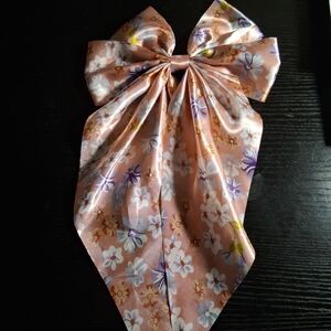 Floral Satin Hair Bow